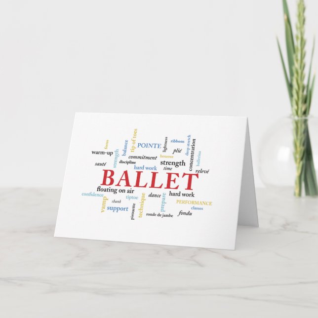 Ballet Birthday i Ord Kort (Framsida)