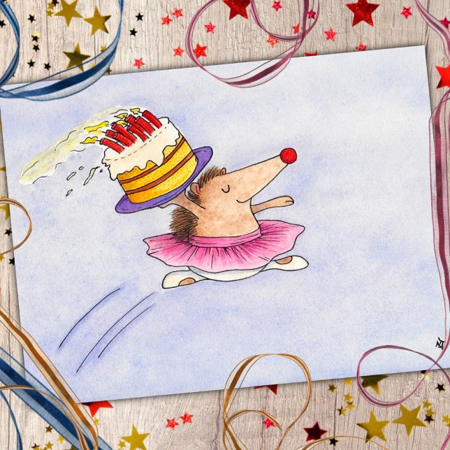 Ballet Birthday-vykort av Nicole Janes Vykort (Skapare uppladdad)