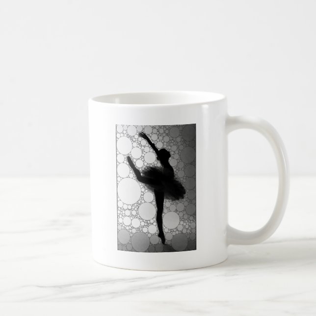 Ballet Black White Dancing Ballerina Kaffemugg (Höger)