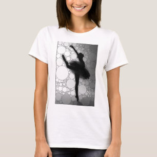 Ballet Black White Dancing Ballerina Tee Shirt