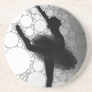 Ballet Black White Dancing Ballerina Underlägg