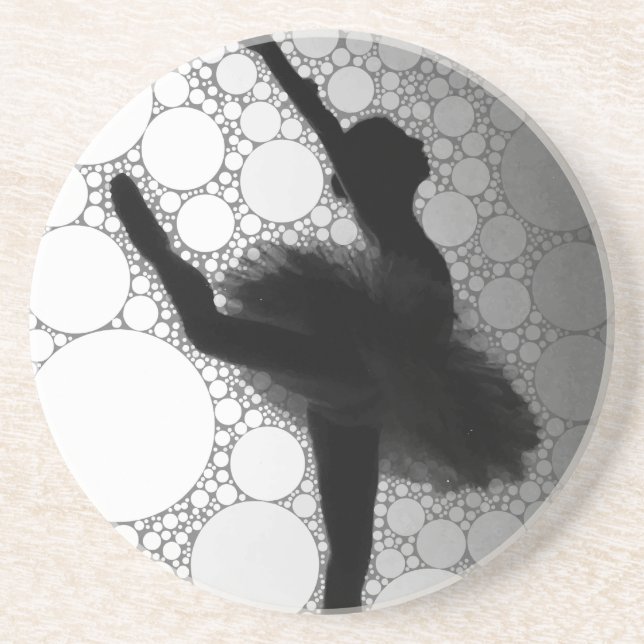 Ballet Black White Dancing Ballerina Underlägg (Framsidan)
