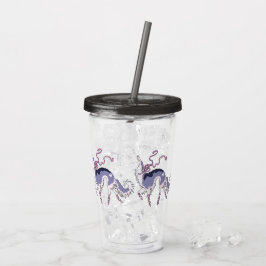 Ballet Borzoi Acrylic Tumbler Grått Take Away Mugg