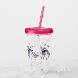 Ballet Borzoi Acrylic Tumbler Rosa Take Away Mugg