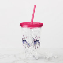 Ballet Borzoi Akryl Tumbler Rosa