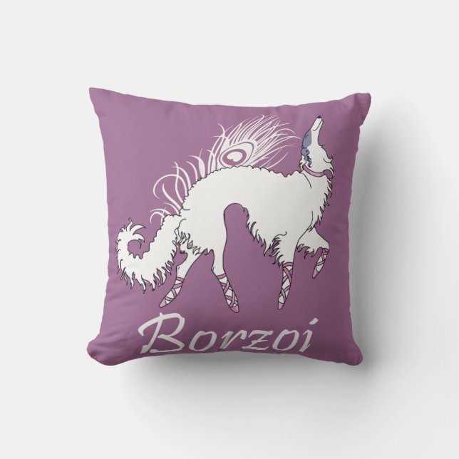 Ballet Borzoi Vit-Rosa Kudde (Framsida)