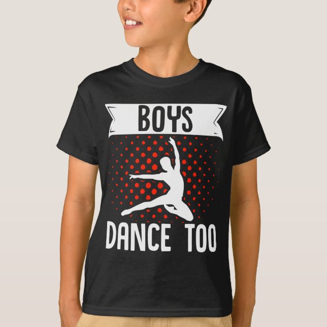 Ballet Boys Dance också T Shirt (Framsida)