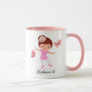 Ballet Butterfly-vänner Tutu Ballerina Girl Mugg