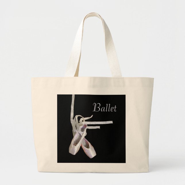 "Ballet" Canvas Tote Jumbo Tygkasse (Framsidan)
