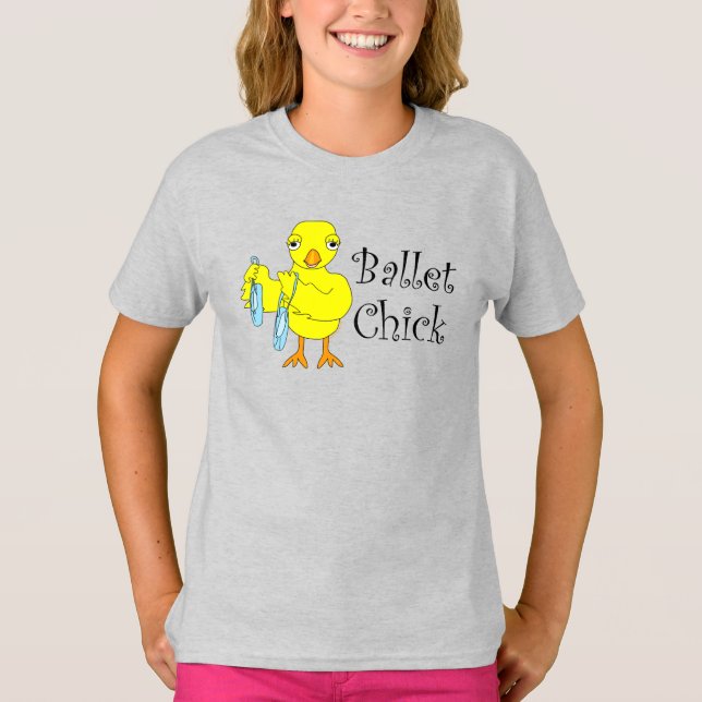 Ballet Chick Text T-Shirt (Framsida)