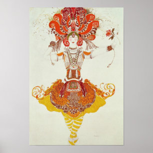 Ballet Costume for 'the Firebird', av Stravinsky Poster
