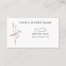 Ballet Dance Ballerina och Professionellen Svan Visitkort