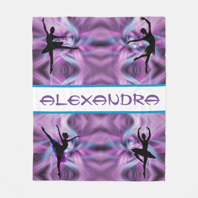 Ballet Dance Lila Abstrakt Fleece Blanket (Framsidan)