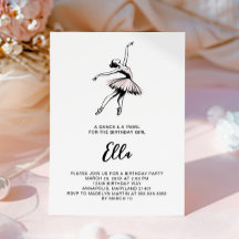 Ballet Dance och Twirl, Ballerina Dancer Birthday
