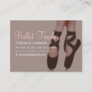 Ballet Dance stort Affärskort Visitkort
