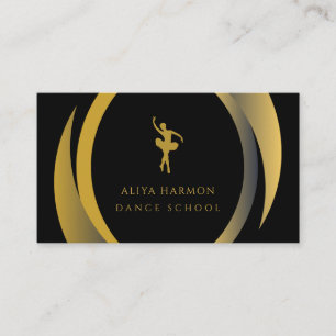 Ballet Dance Teacher Dance Instructor Black Guld Visitkort
