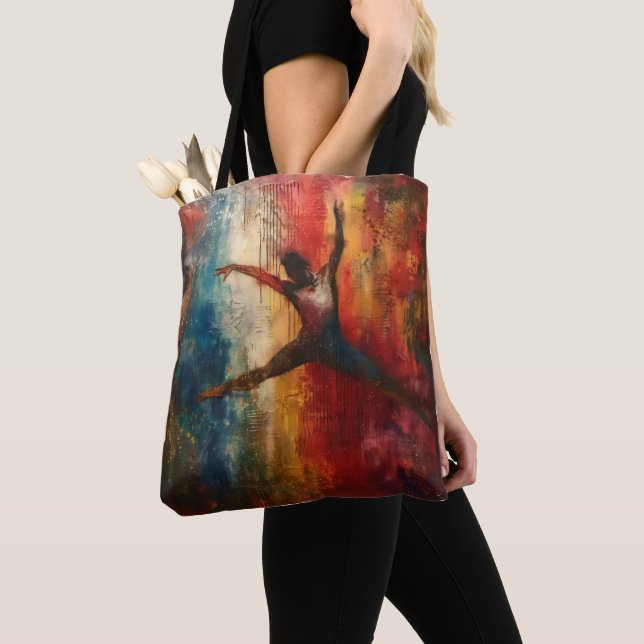 Ballet Dancer Abstrakt Art Tygkasse (Närbild)