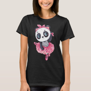 Ballet Dancer Animal Cute Panda Dancing Girls Kid T Shirt