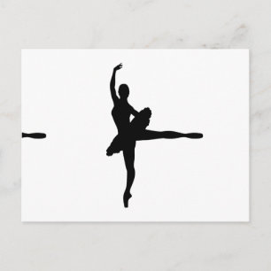 BALLET DANCER Arabesque (Ballerina silhouette) v2 Vykort