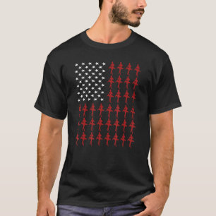 Ballet Dancer Ballerina American Flagga Dance 3 T Shirt