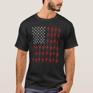 Ballet Dancer Ballerina American Flagga Dance 4 T Shirt
