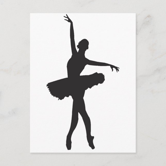 BALLET DANCER (Ballerina silhouette) ~.png Vykort (Framsida)