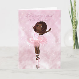 Ballet Dancer Birthday Card - African American Bal Kort