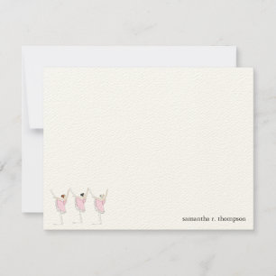 Ballet Dancer Birthday Tack Anteckningskort