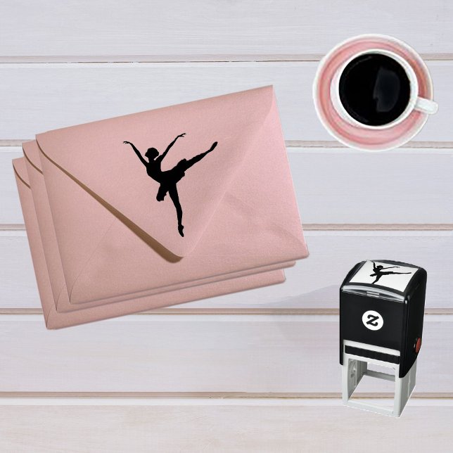 Ballet Dancer Bläck Frimärke Självfärgande Stämpel (Skapare uppladdad)