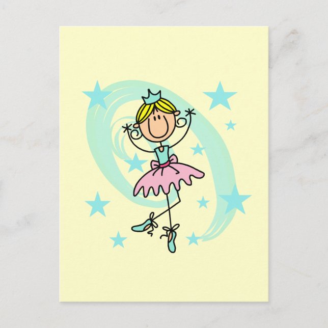 Ballet Dancer - Blond T-shirts och presenter Vykort (Framsida)
