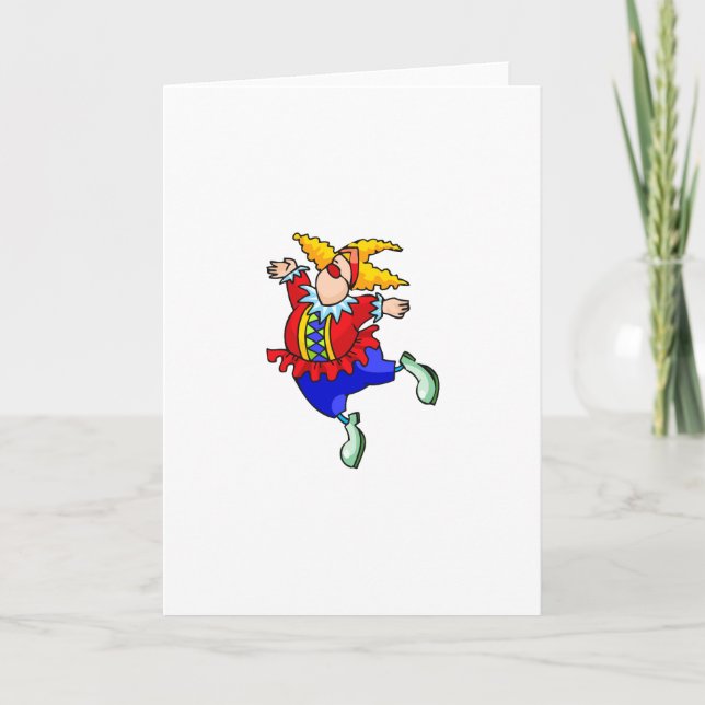Ballet Dancer Clown Kort (Framsida)