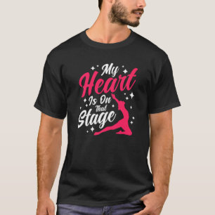 Ballet Dancer Dance Girl Ballerina Heart på scenen T Shirt
