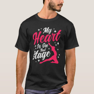 Ballet Dancer Dance Girl Ballerina Heart på scenen T Shirt