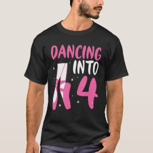 Ballet Dancer Dancing Into 4e födelsedagen Balleri T Shirt