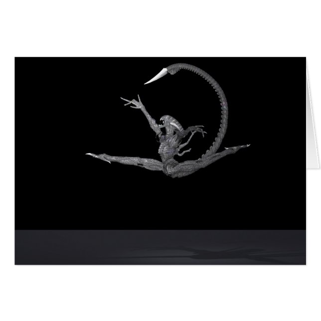 Ballet Dancer från Rymden Hälsningskort (Framsidan Horizontal)