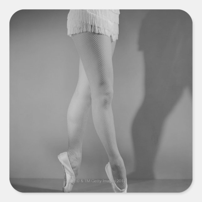 Ballet Dancer Fyrkantigt Klistermärke (Framsida)