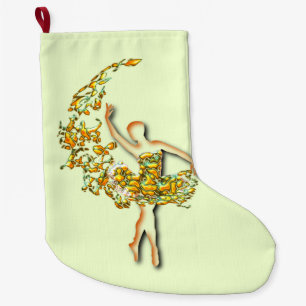 Ballet Dancer Girl-juljakt Stor Julstrumpa