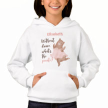 Ballet Dancer Hoodie med Cute och Funny Slogan