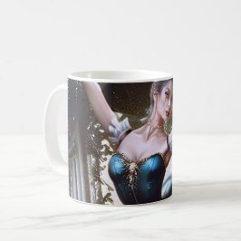 Ballet Dancer i Blue Tutu Kaffemugg