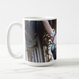 Ballet Dancer i Blue Tutu Kaffemugg