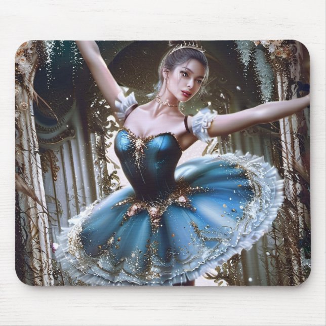 Ballet Dancer i Blue Tutu Musmatta (Framsidan)