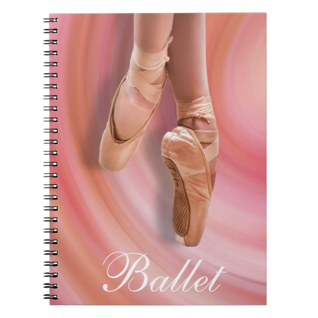 Ballet Dancer i Rosa Anteckningsbok (Framsidan)