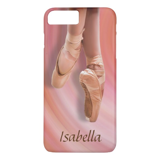 Ballet Dancer i Rosa med eget namn Case-Mate iPhone Skal (Baksida)