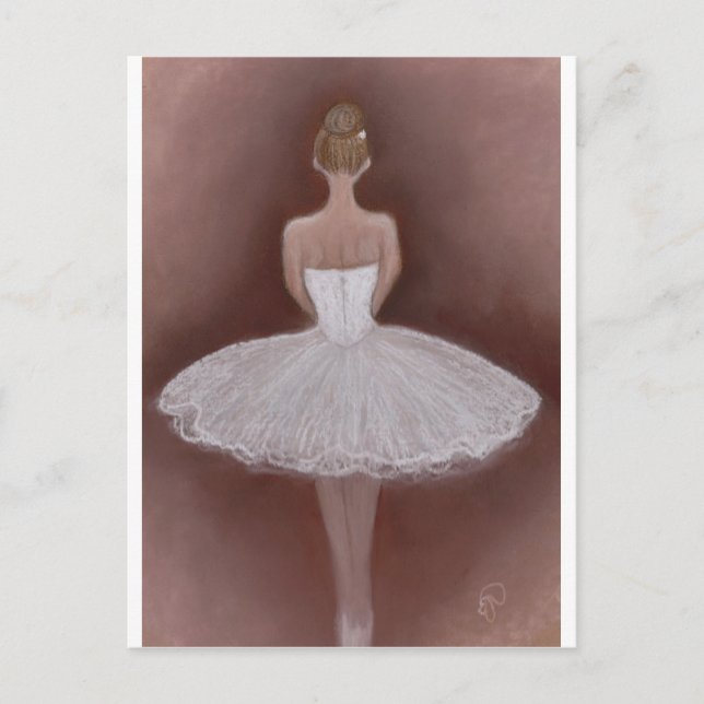 Ballet Dancer in tutu Vykort (Framsida)