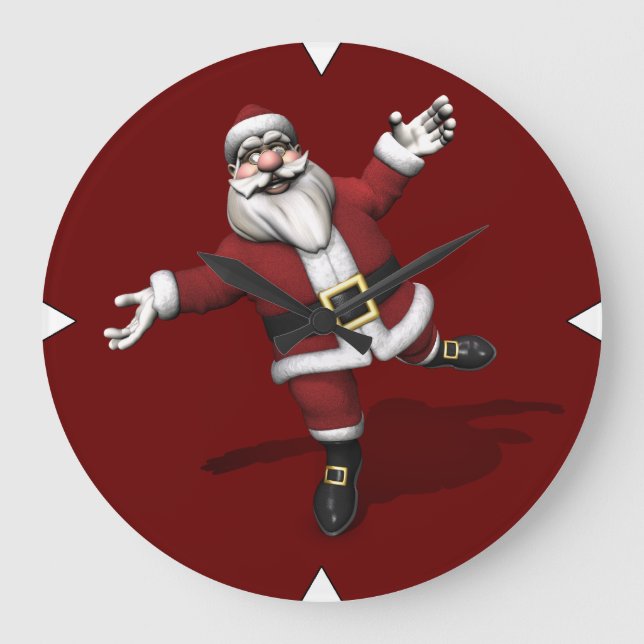 Ballet Dancer Jultomten Stor Klocka (Framsida)