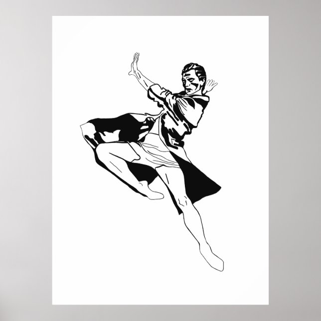 Ballet Dancer Man (2) Poster (Framsidan)