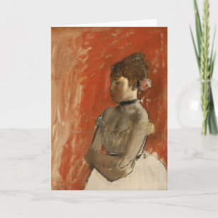 Ballet Dancer med Arm korsat   Edgar Degas Kort