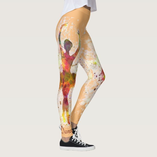 Ballet Dancer Personalize Ballerina Leggings (Höger)
