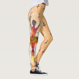 Ballet Dancer Personalize Ballerina Leggings