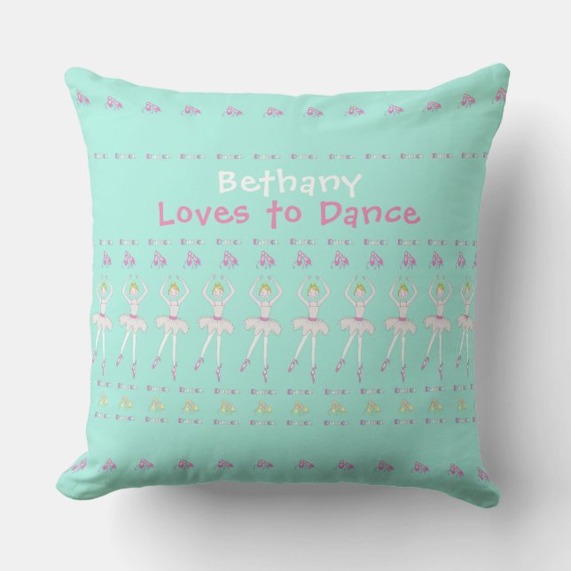 Ballet Dancer Personlig Cushion Kudde (Framsida)